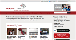 Desktop Screenshot of angiomaalliance.org